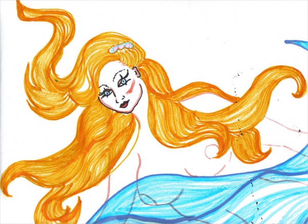 Cartoon Mermaid Drawing