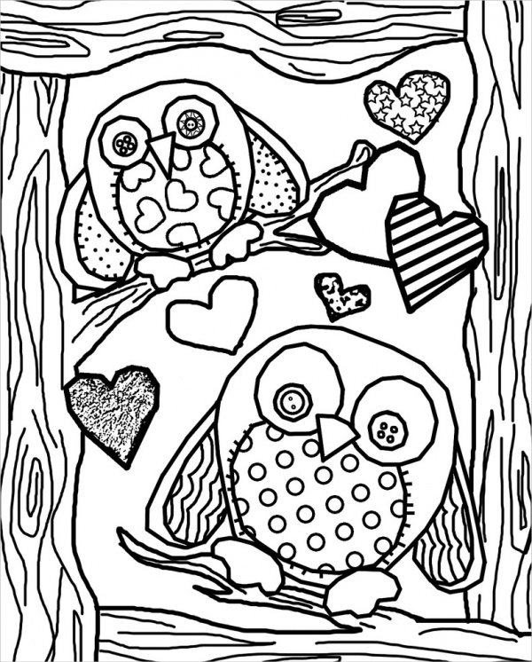 Cartoon Owl Coloring Page