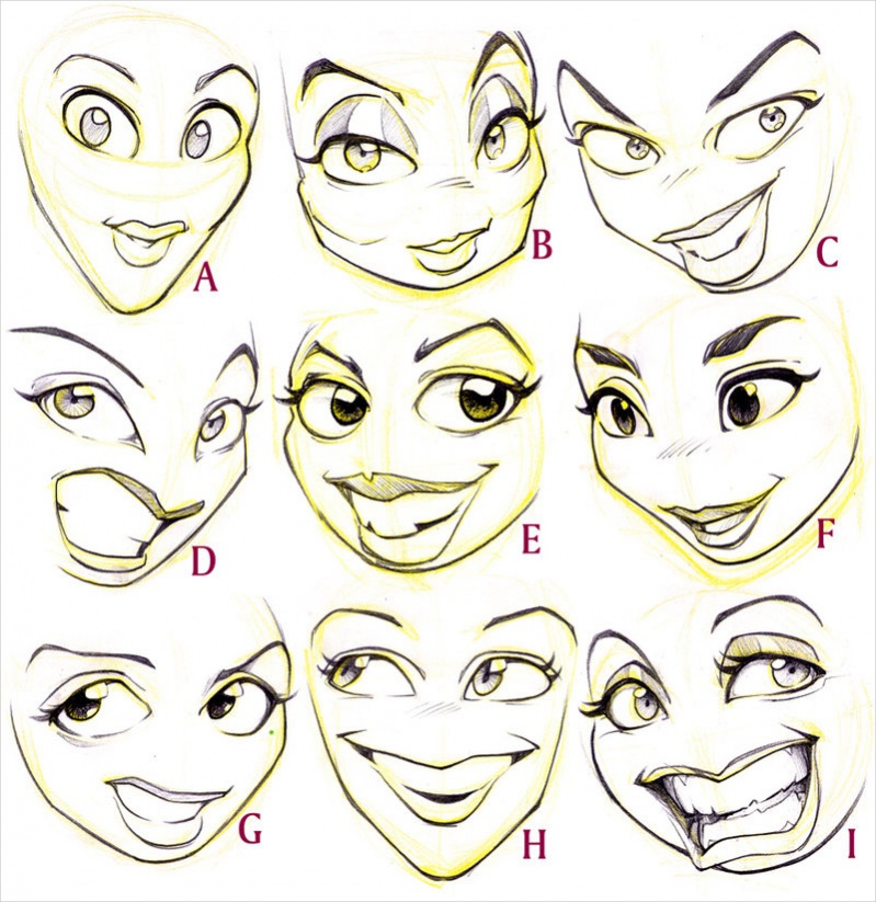 caricature head shapes