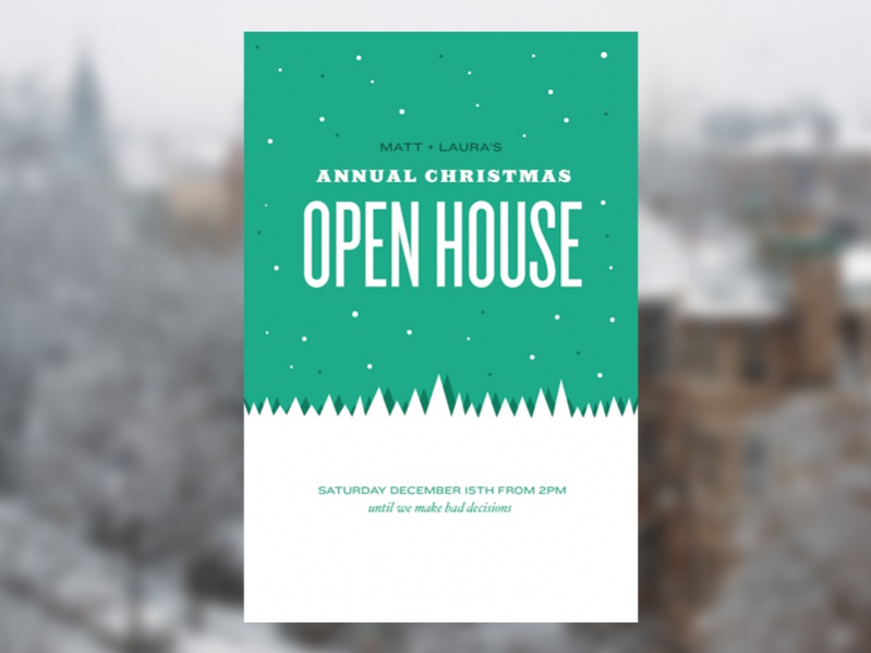 Christmas Open house Invitation
