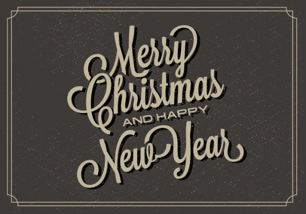 Christmas Typography Vector Background