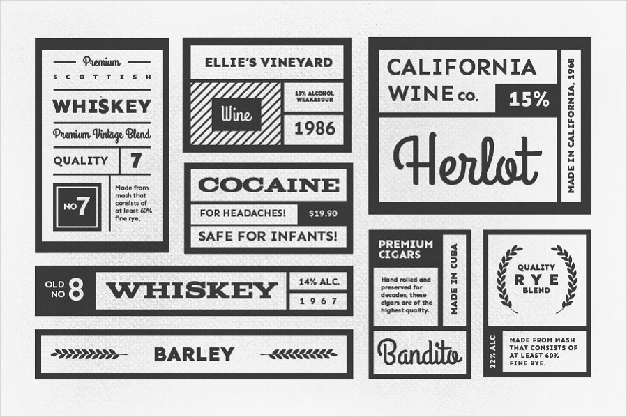 Collection of Vintage Labels