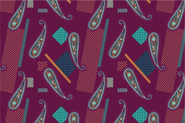Colorful Abstract Paisley Pattern