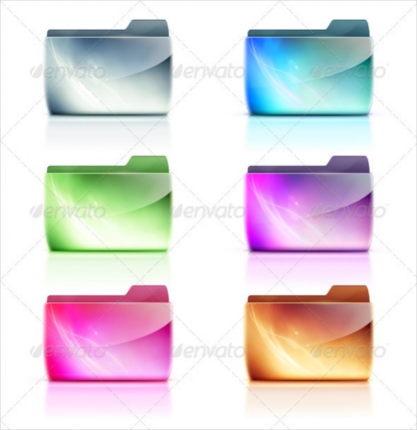 colored folder icons