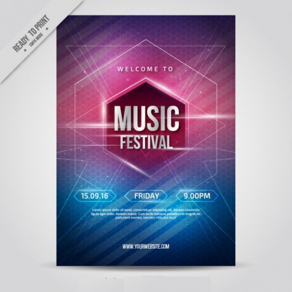 Colorful Music Poster