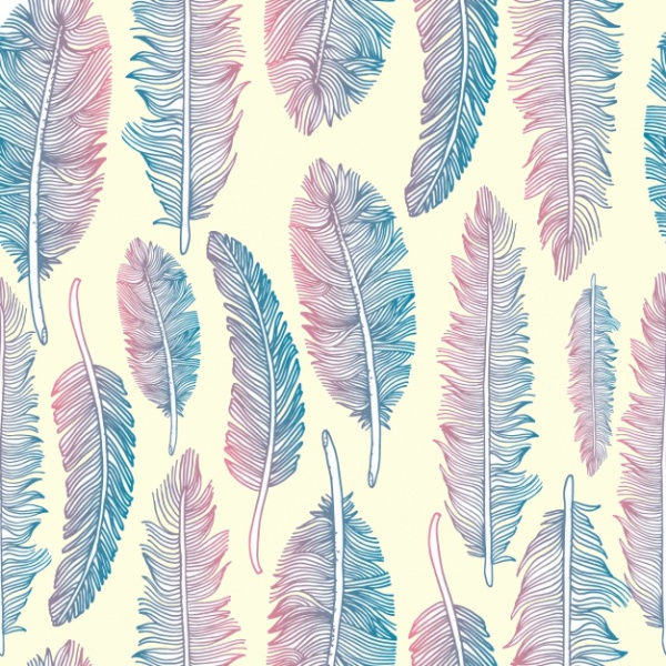 Colorful Tribal Feather Pattern