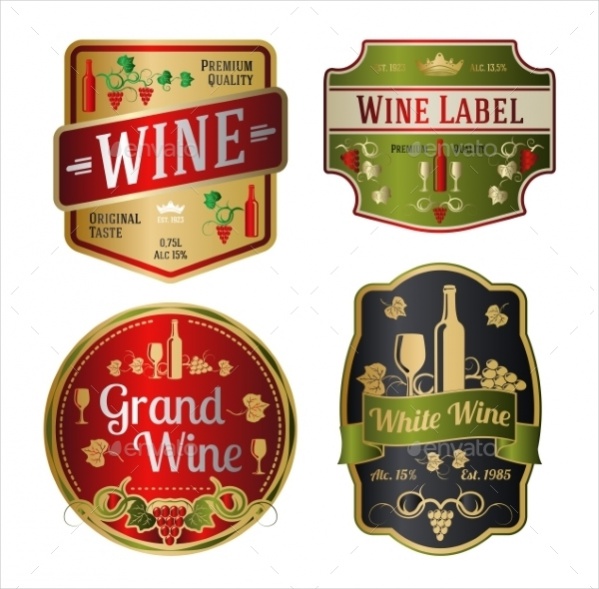 Colorful Wine Labels