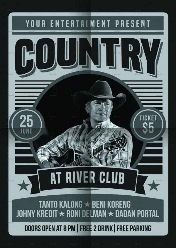 Country Music Poster Design