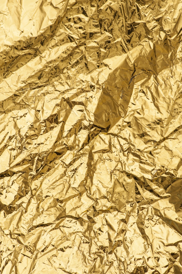 Crumpled Gold Metal Texture 
