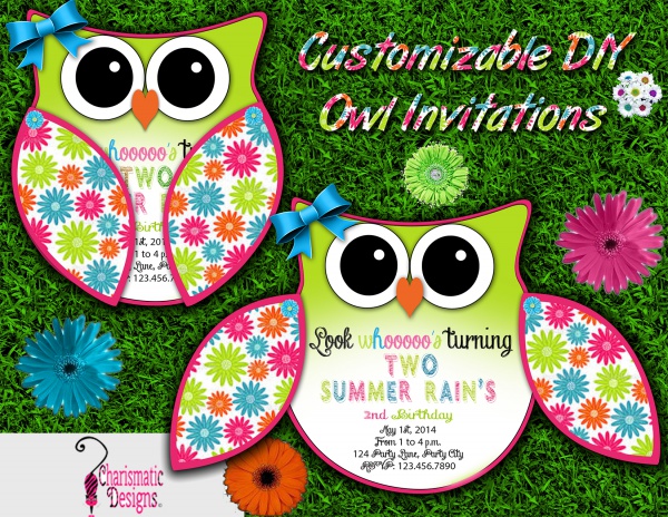 DIY Customizable Owl Invitation