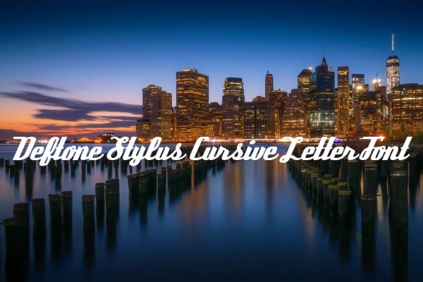 Deftone Stylus Cursive Letter Font