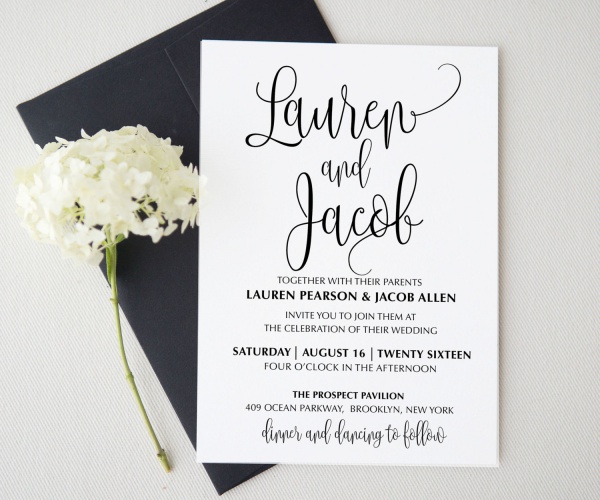 Diy Printable Wedding Invitation