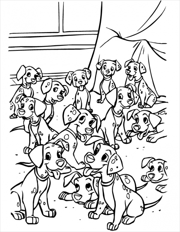 Dogs Disney Coloring Page