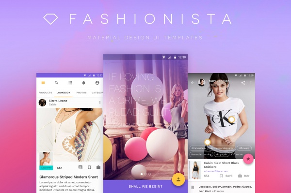 Ecommerce fashion Material Ui Design