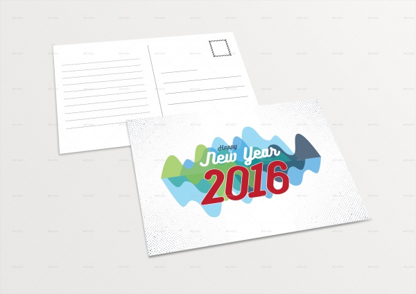 Editable New Year Postcard