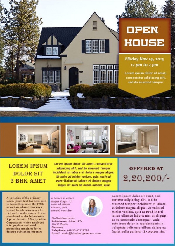 Editable Open House Flyer