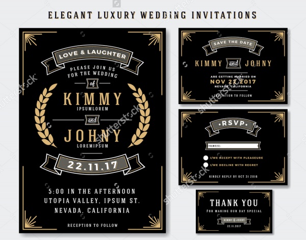 Elegant Luxury Wedding Invitation