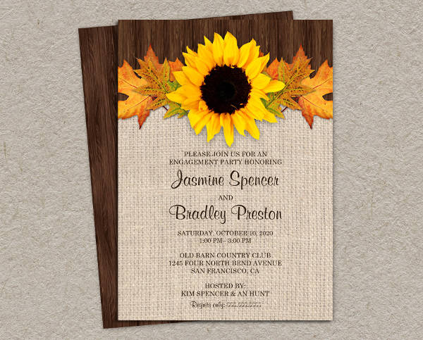 Fall Engagement Party Invitation