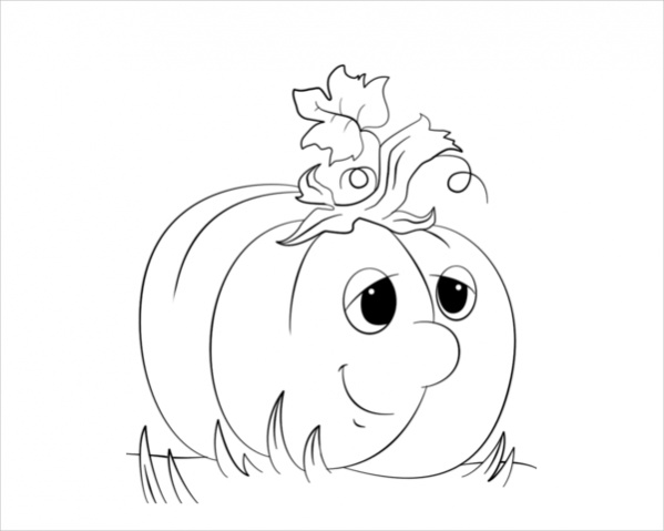 Fall Pumpkin Coloring Page