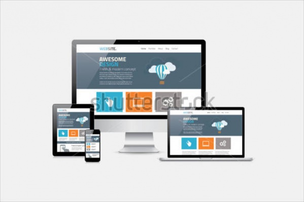 Flat Website Responsive Design