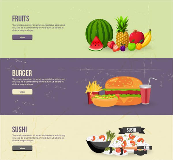 Food Banner Vector