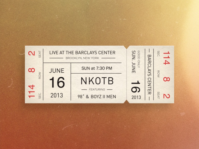 Free Concert Ticket Design