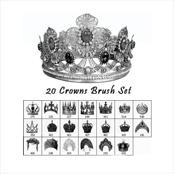 Free Crown Photoshop Brushes