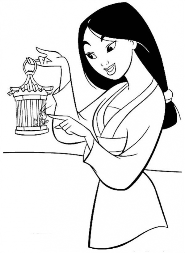 Free Disney Coloring Page for Girls