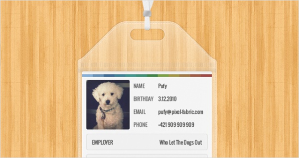 Free Dog Id Card Design