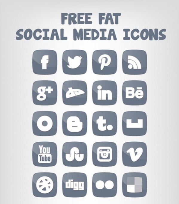 Free Large Social Icons