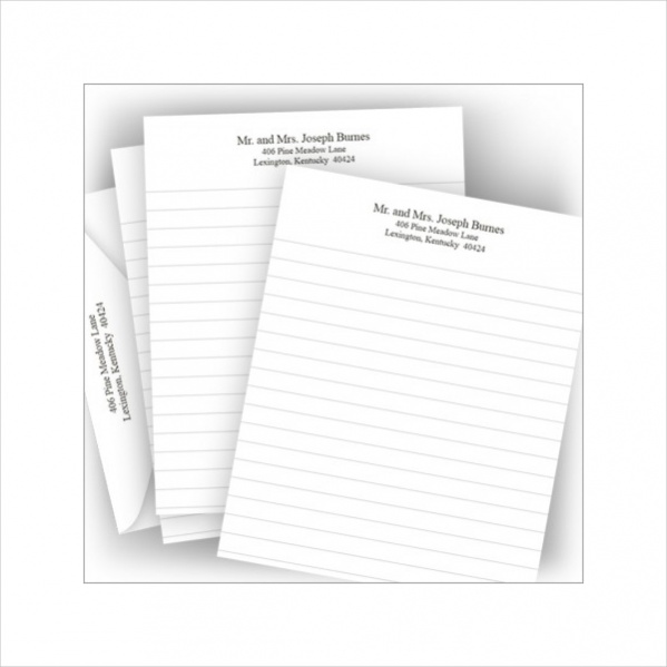 Free Printable Lined Stationary