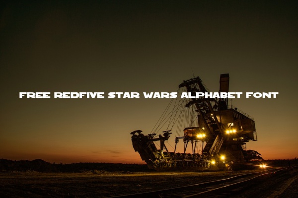 Free Redfive Star Wars Alphabet Font