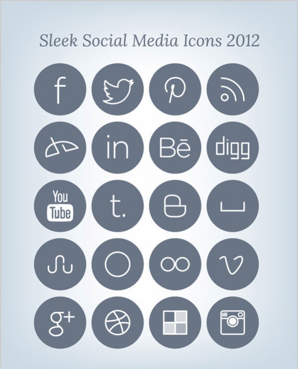 Free Social Media Outline Icon Pack