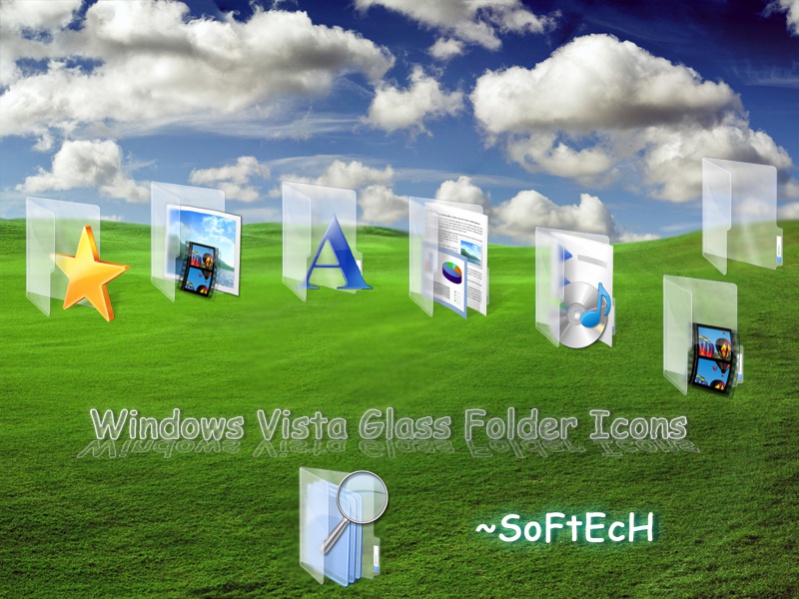 Free Vista Glass Folder Icons