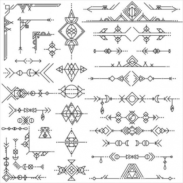 Geometrical Ornaments Tribal Design