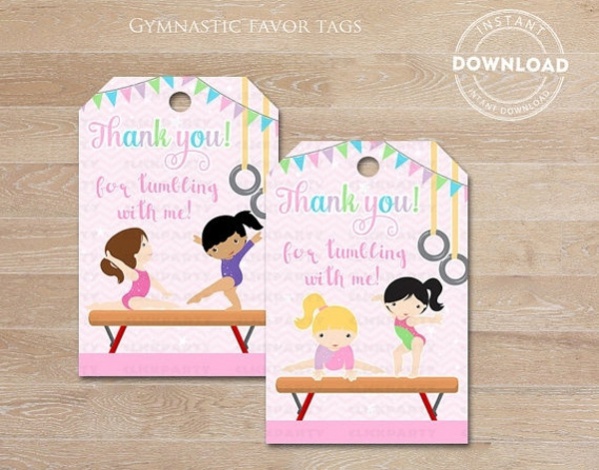 Gymnastics Gift Tags