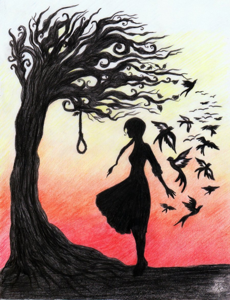 Hanging Tree Drawing