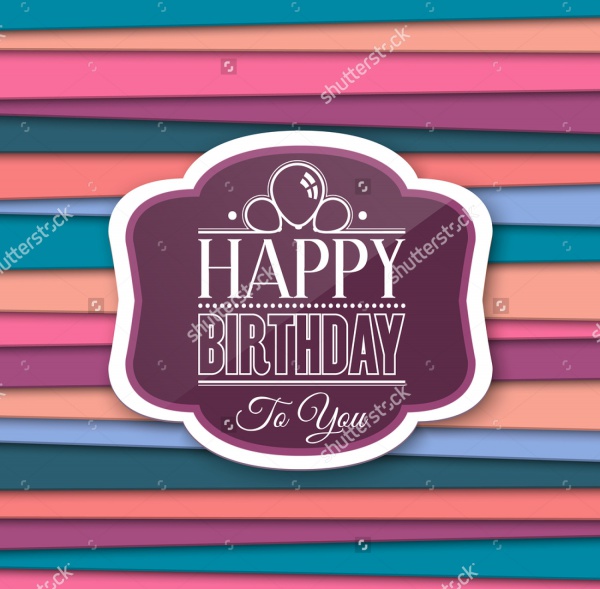 Happy Birthday Greetings with Label