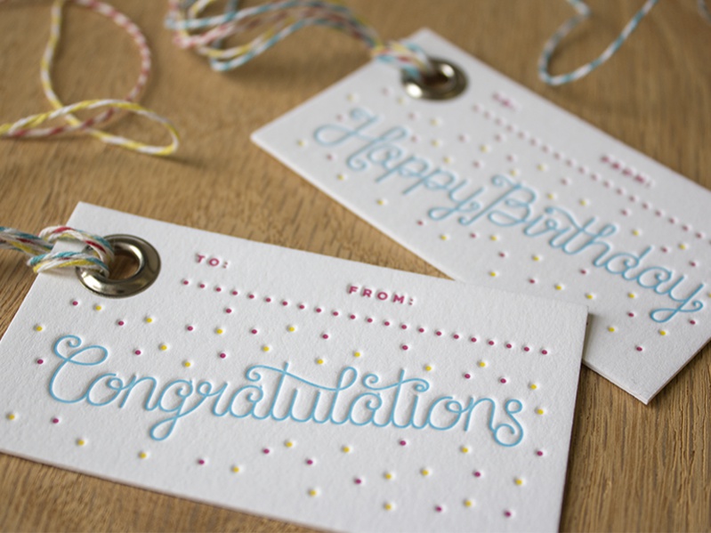 Letterpress Gift Tags