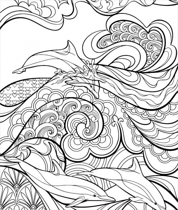 Mandala Art Deco Coloring Page Adults