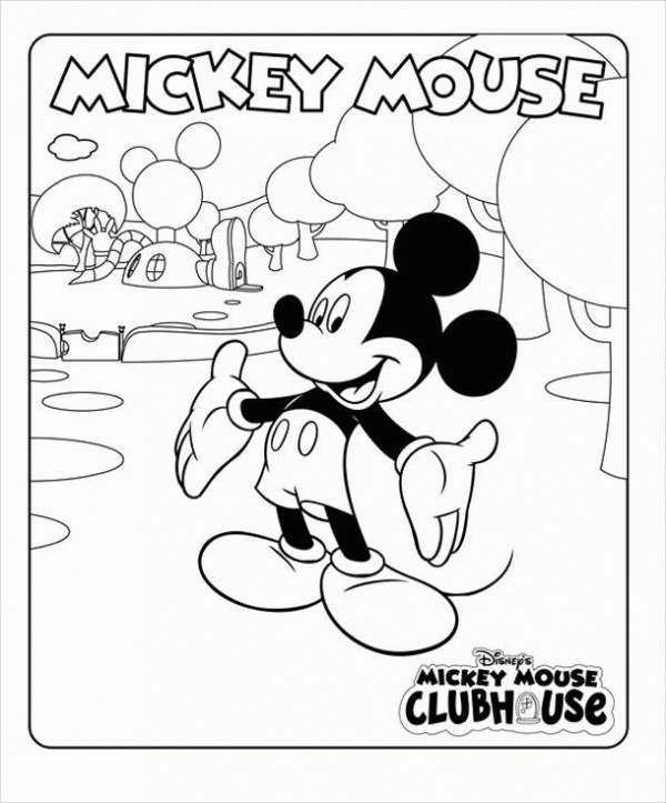 Mickey Mouse Clubhouse Coloring Page