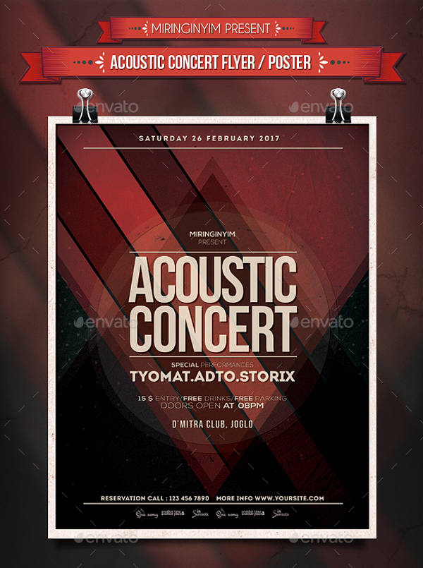 Modern Acoustic Concert Poster