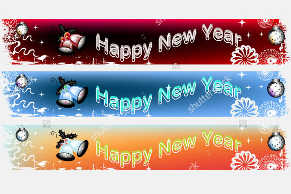 New Year Banner Vector