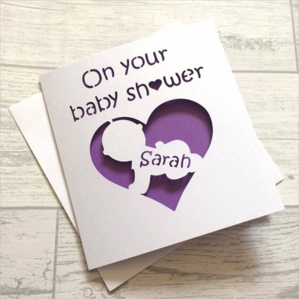 Personalised baby shower card
