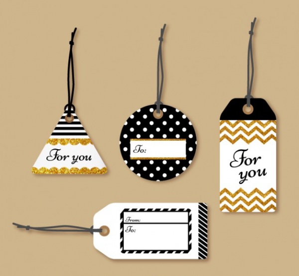 Personalized Glitter Gift Tag