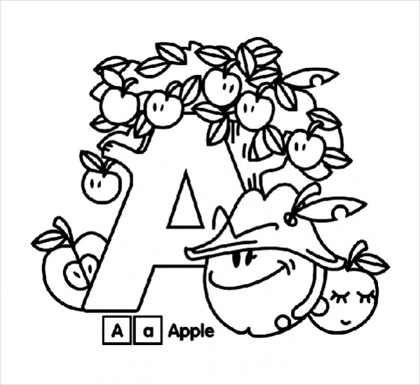 Preschool Alphabet Coloring Page