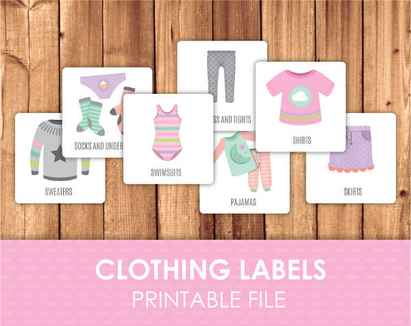 Everyday Wear Printable Clothing Labels