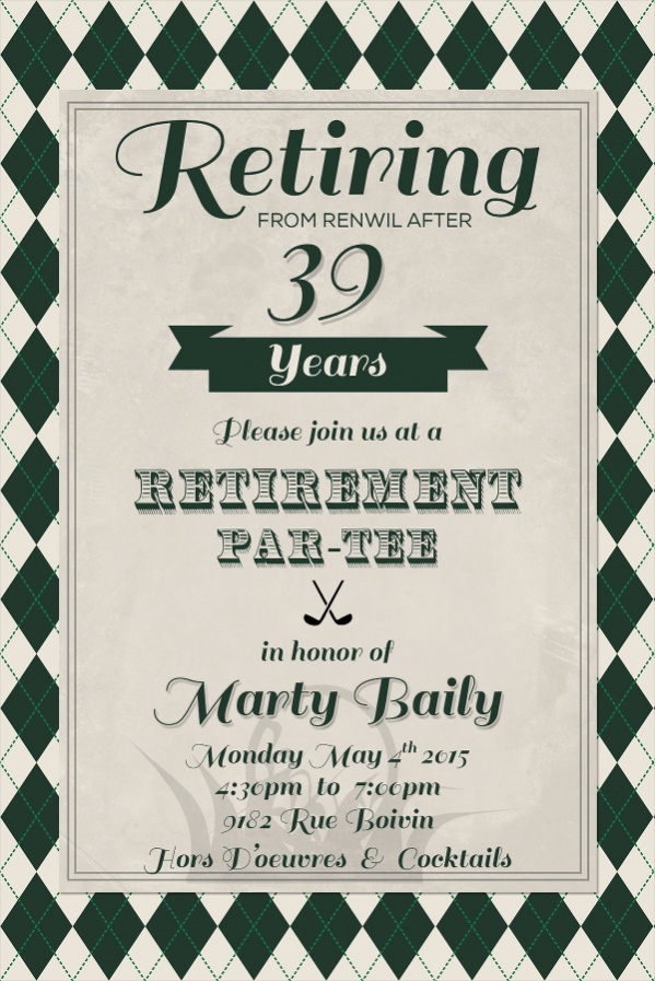 Printable Retirement Invitation