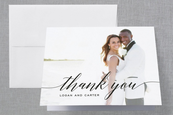 Printable Wedding Thank You Card