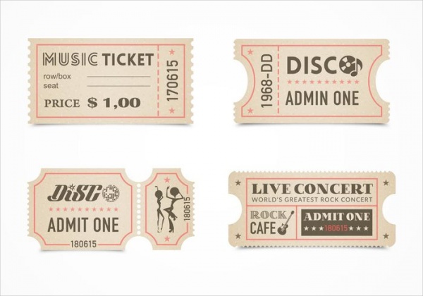 Retro Concert Ticket